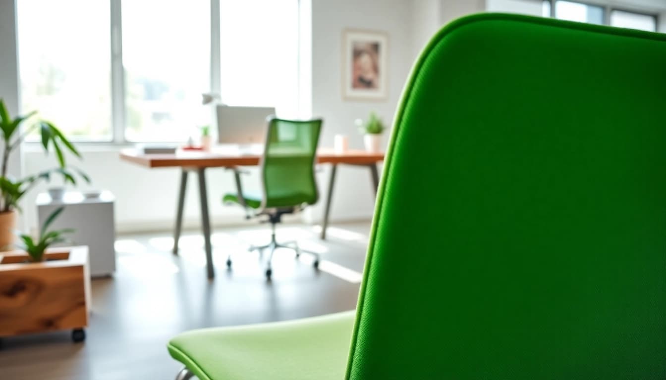 Refurbished Vitra chair in a modern workspace, showcasing comfort and style.