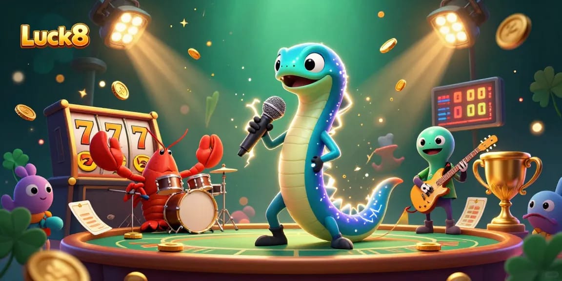 Experience Luck8's vibrant underwater casino scene with electrifying gameplay and dynamic characters.