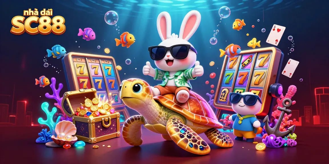 Play and win big at Nhà cái SC88 with our engaging casino-themed illustration.