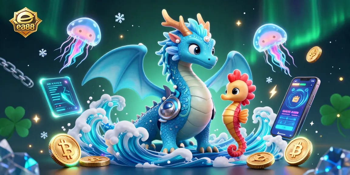 Experience exciting wins at ea88 with a stunning 3D illustration showcasing a vibrant underwater adventure.