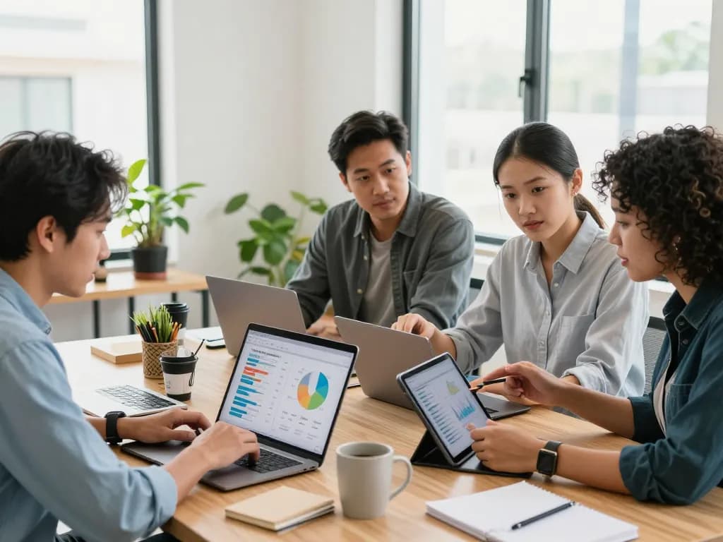Team exploring agentic payments for small businesses within a modern office environment