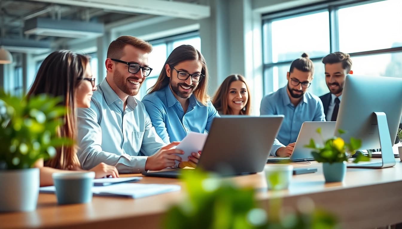 Headhunter Ingenieure beraten erfolgreich Ingenieure in einem modernen Büro.