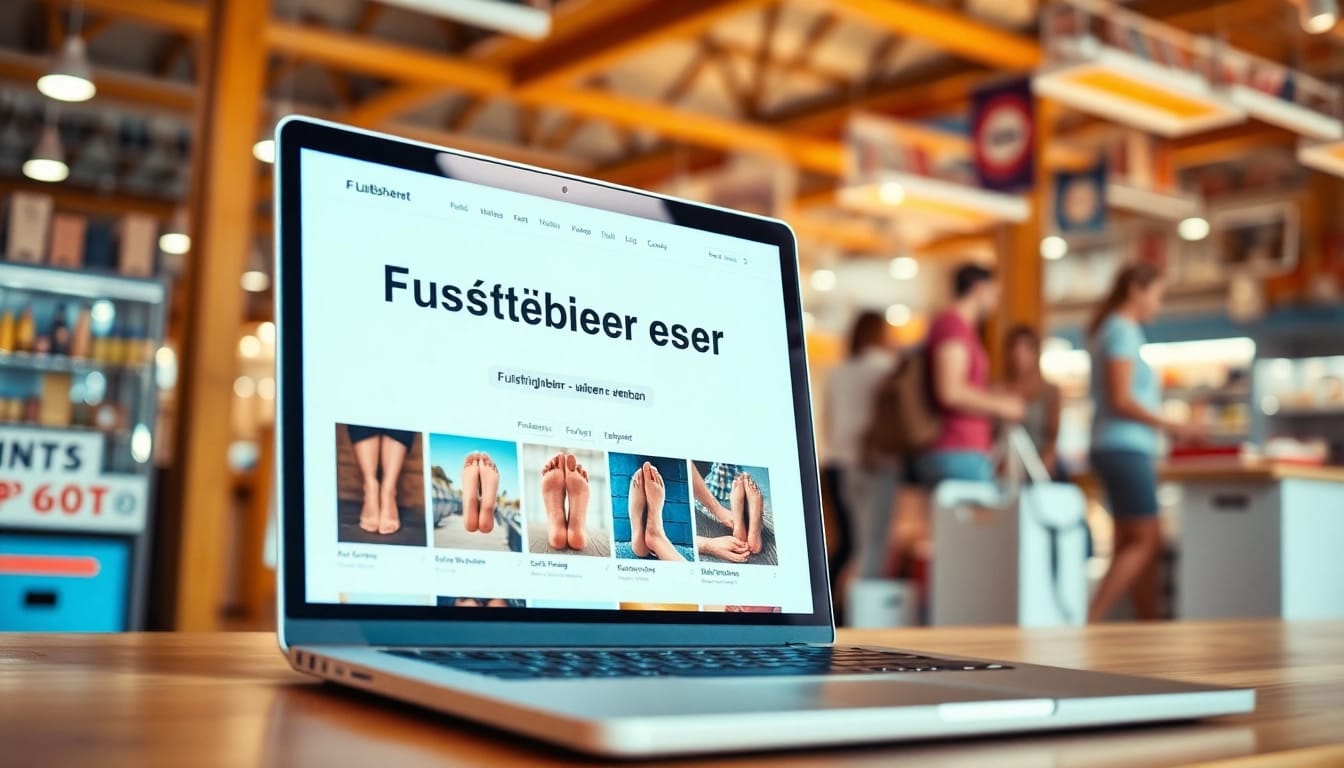 Fußbilder verkaufen auf einer einladenden Online-Plattform, die Käufer anzieht.