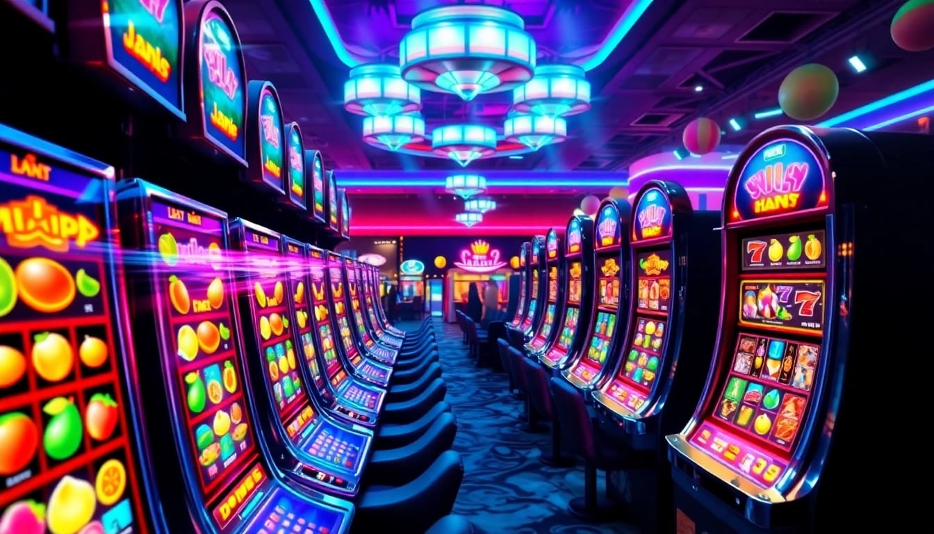 Online slots deutschland: Spieler genießen aufregende Erfahrungen mit farbenfrohen Spielautomaten.