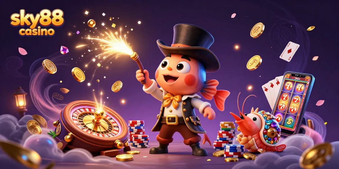 Spin and win at sky88 casino with thrilling deep-sea characters and vibrant treasures.