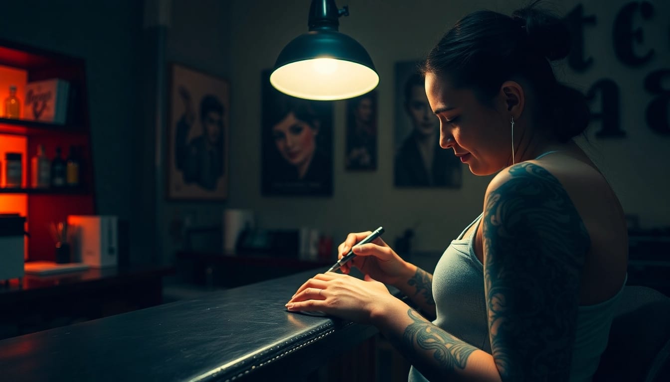 Tattoo Studio München: Ein künstlerisches Tattoo auf der Haut in einem modernen, einladenden Studio.