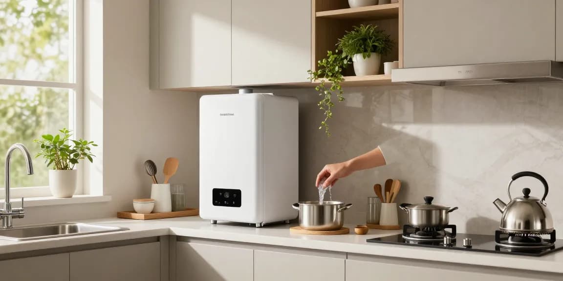 Effizienter Stiebel Eltron Küchenspeicher mit warmem Wasser in modernem Zuhause.