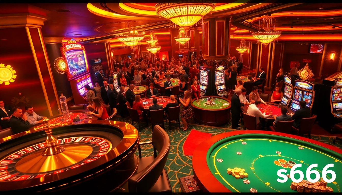 S666 casino scene featuring poker chips and roulette wheel in a vibrant setting