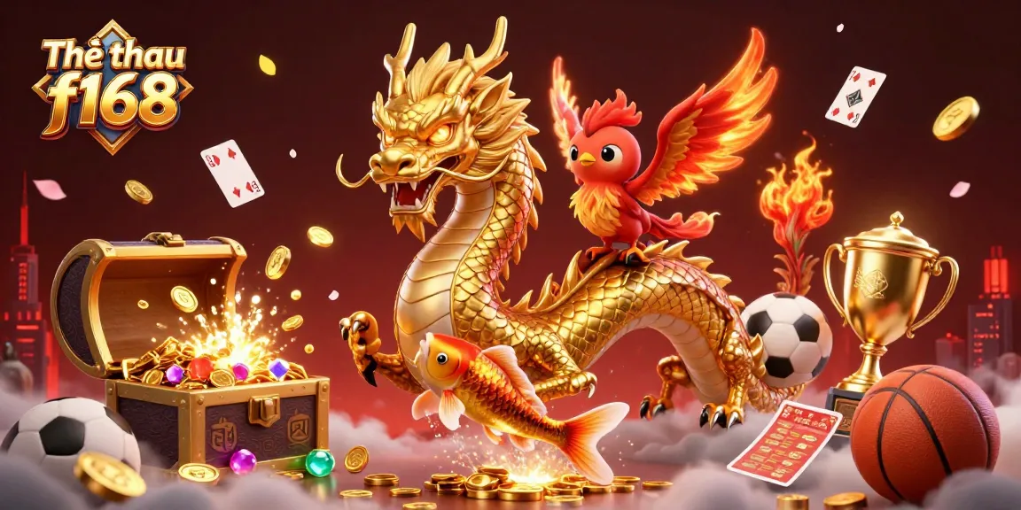 Engage in thrilling betting with Thể thao f168 featuring an epic dragon scene and vibrant gaming elements.