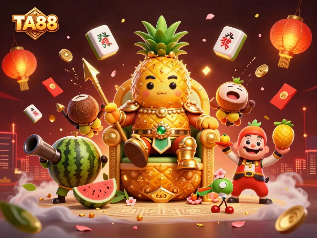Experience the excitement of TA88 with an engaging casino illustration of vibrant characters and elements.