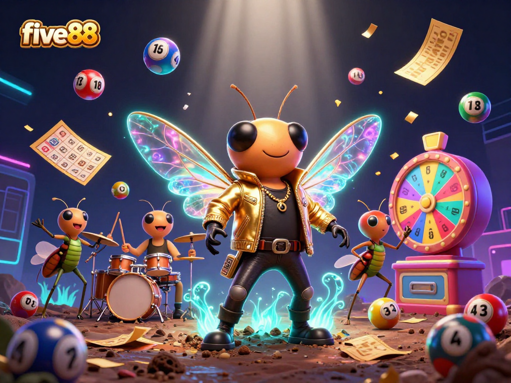 Engage with five88 as a dynamic online gambling experience filled with vibrant lottery elements and exciting game visuals.