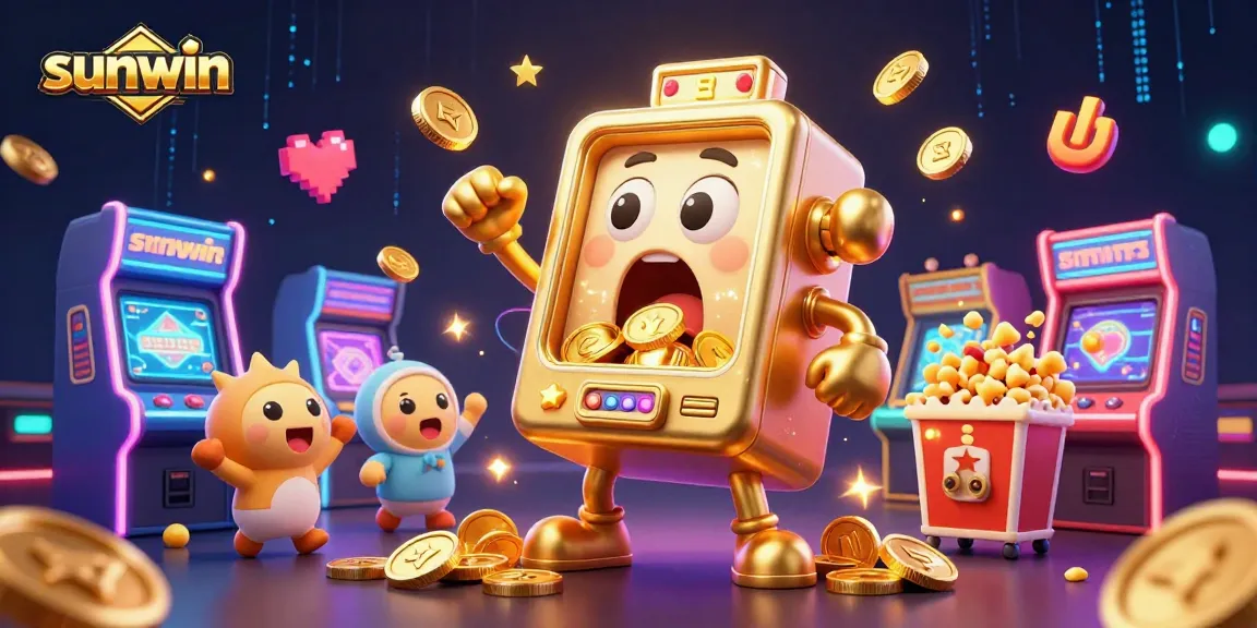 Experience the thrill of winning with sunwin at this animated slot jackpot celebration!