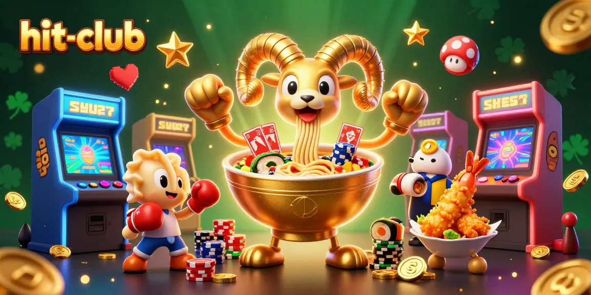 hit-club showcases vibrant cartoon characters involving in dynamic casino games surrounded by colorful gaming elements.