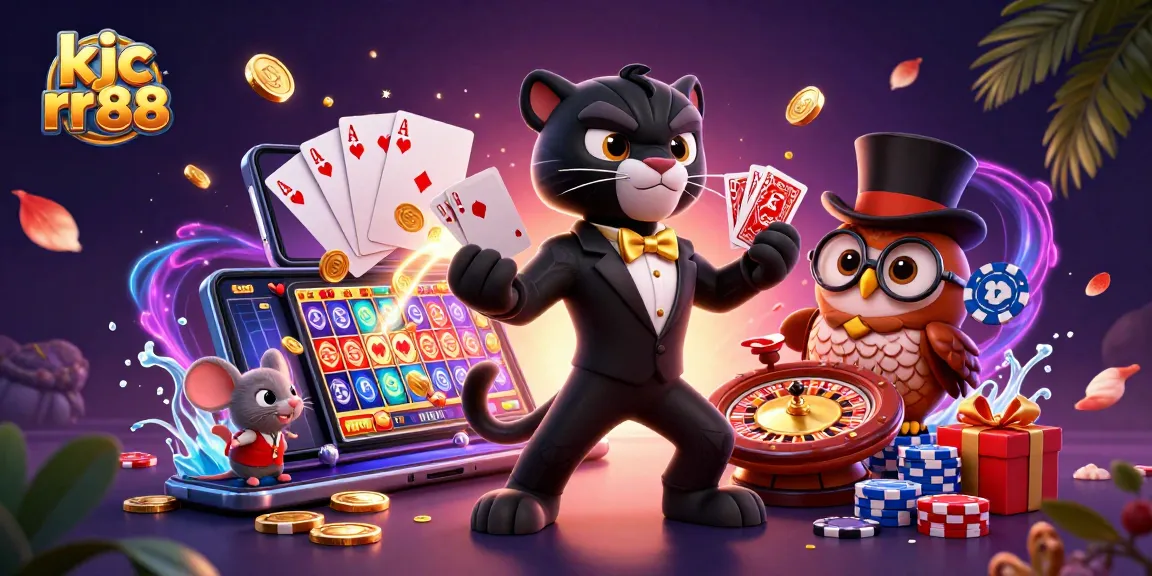 Experience thrilling moments at kjc rr88 with vibrant characters and festive casino elements!