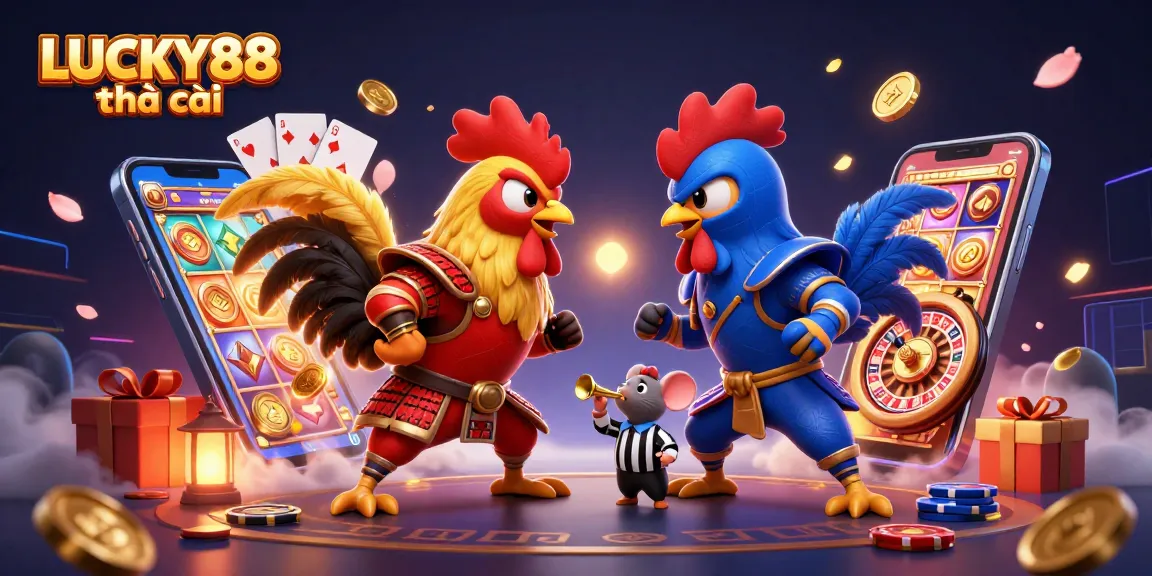 LUCKY88 nhà cái showcases thrilling cockfighting with dynamic gameplay elements and colorful visuals.
