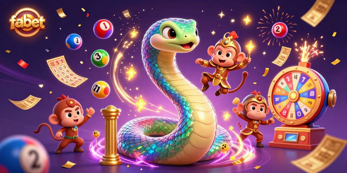 Experience the thrill of fabet with a colorful rainbow serpent and a golden monkey king in an exciting casino scene.
