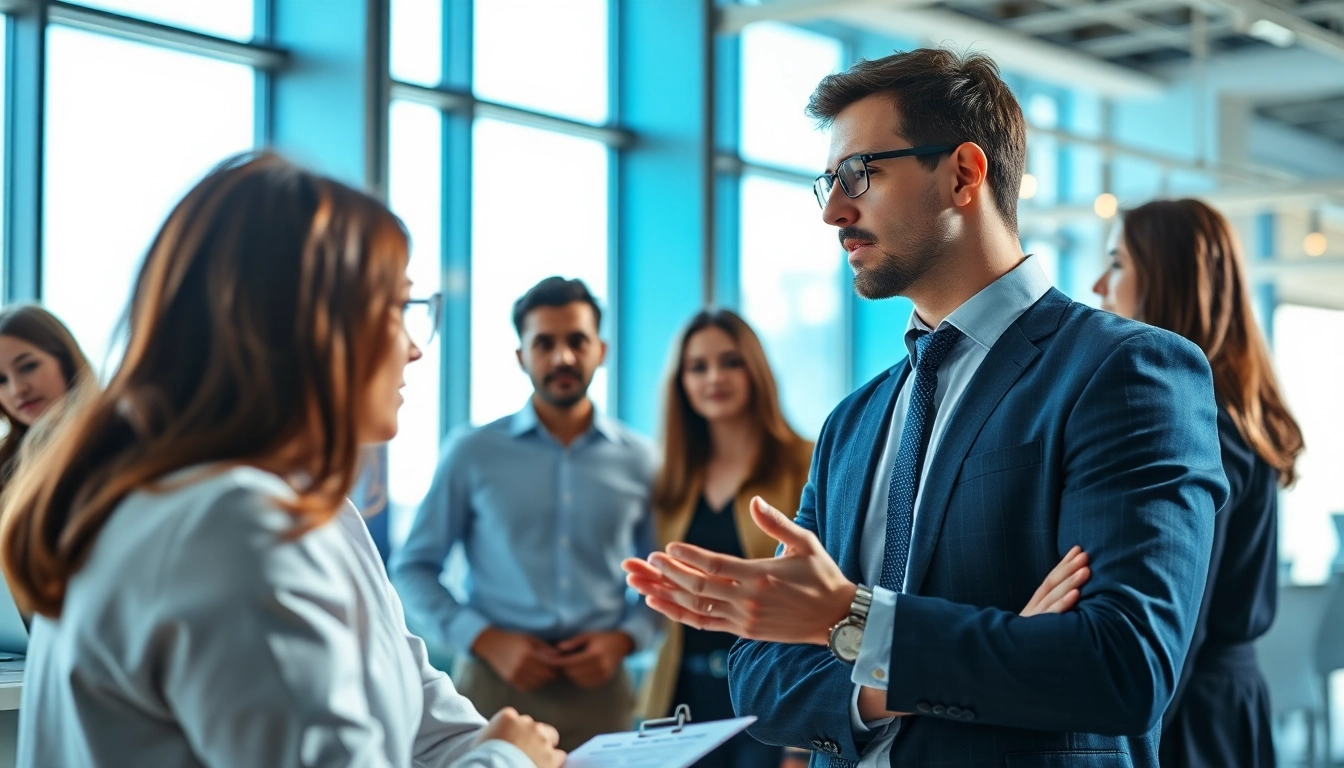Headhunter Ingenieure in einem modernen Büro, das professionelle Beratung bietet.
