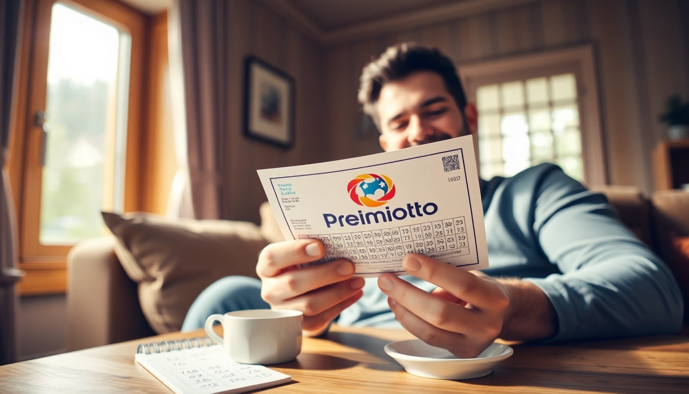 Premiumotto Ticket Review in a Cozy Living Room with Vibrant Colors.
