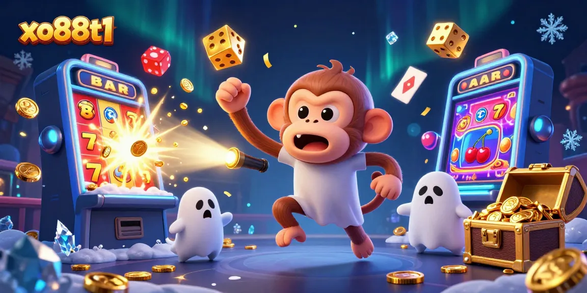 Catch the thrilling action at xo88t1 with a mischievous monkey juggling casino treasures!