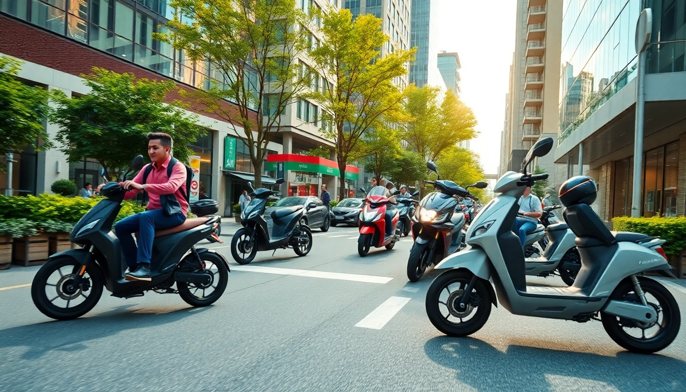 Erleben Sie Smart Mobility Lösungen in einer dynamischen Stadtumgebung mit umweltfreundlichen Fahrzeugen.