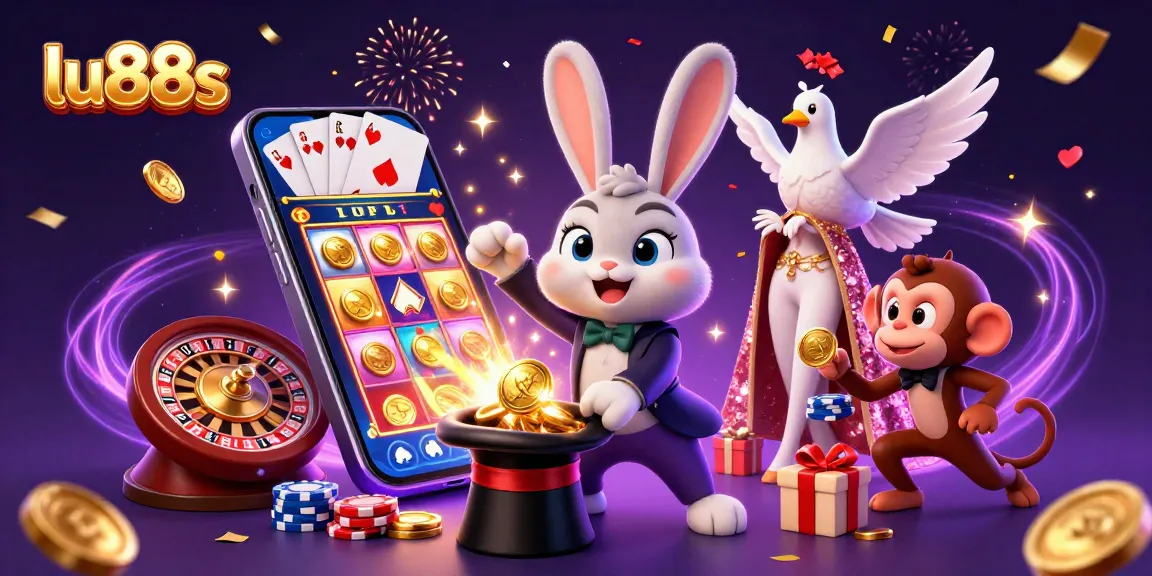 Experience the thrilling magic of lu88s with charming characters and vibrant casino elements creating excitement.