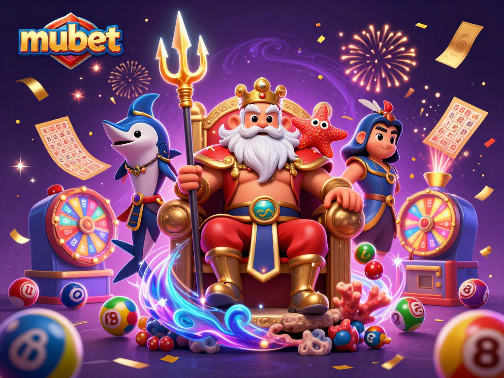 Experience the excitement of mubet with Neptune, Samurai, and festive gambling elements!