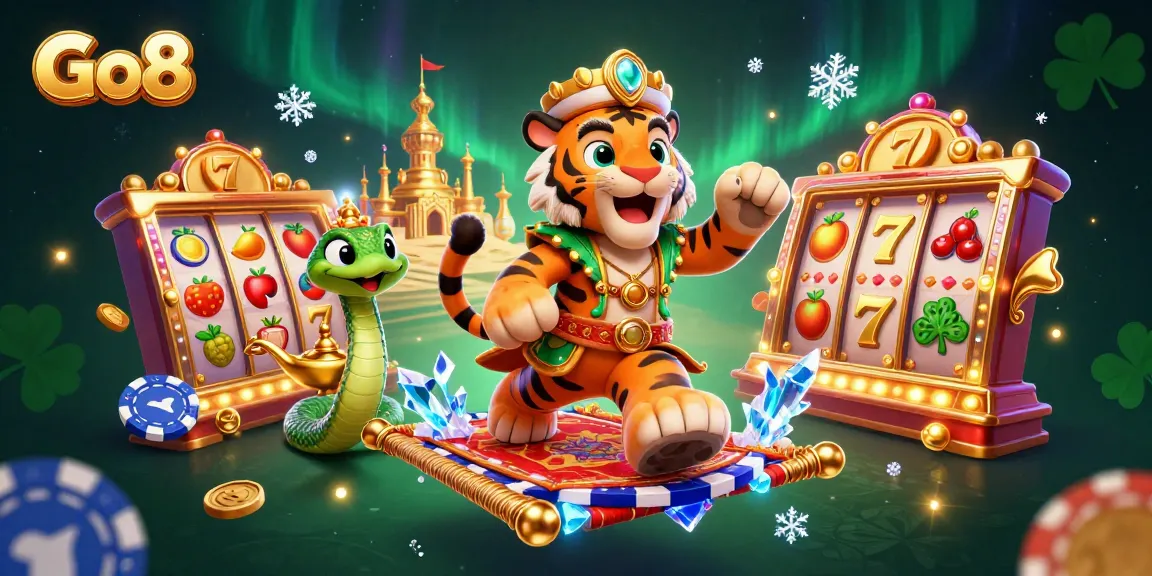 Go8 offers thrilling jackpot experiences amidst vibrant slot machines and dynamic gaming elements.