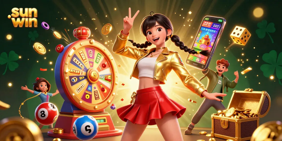 Experience thrilling wins with sun win in an exciting 3D casino scene filled with vibrant elements.