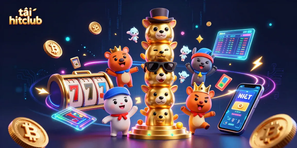 Engage in exciting gameplay with tải hitclub across stunning slot machines and neon coins.