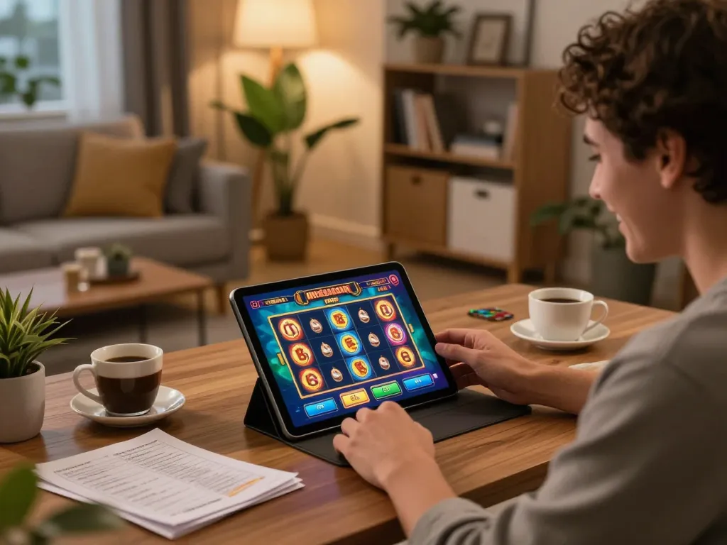 Engaging in online gameplay on slot depo 10k with a tablet at home