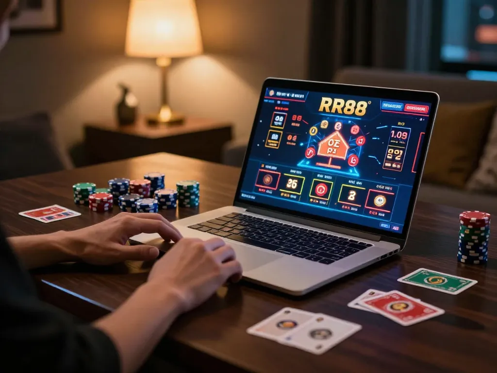Engaging in strategic gameplay on the RR88 online casino platform.