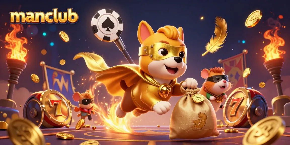 Experience big wins at manclub with superhero-themed slot games and gold coins in the air.