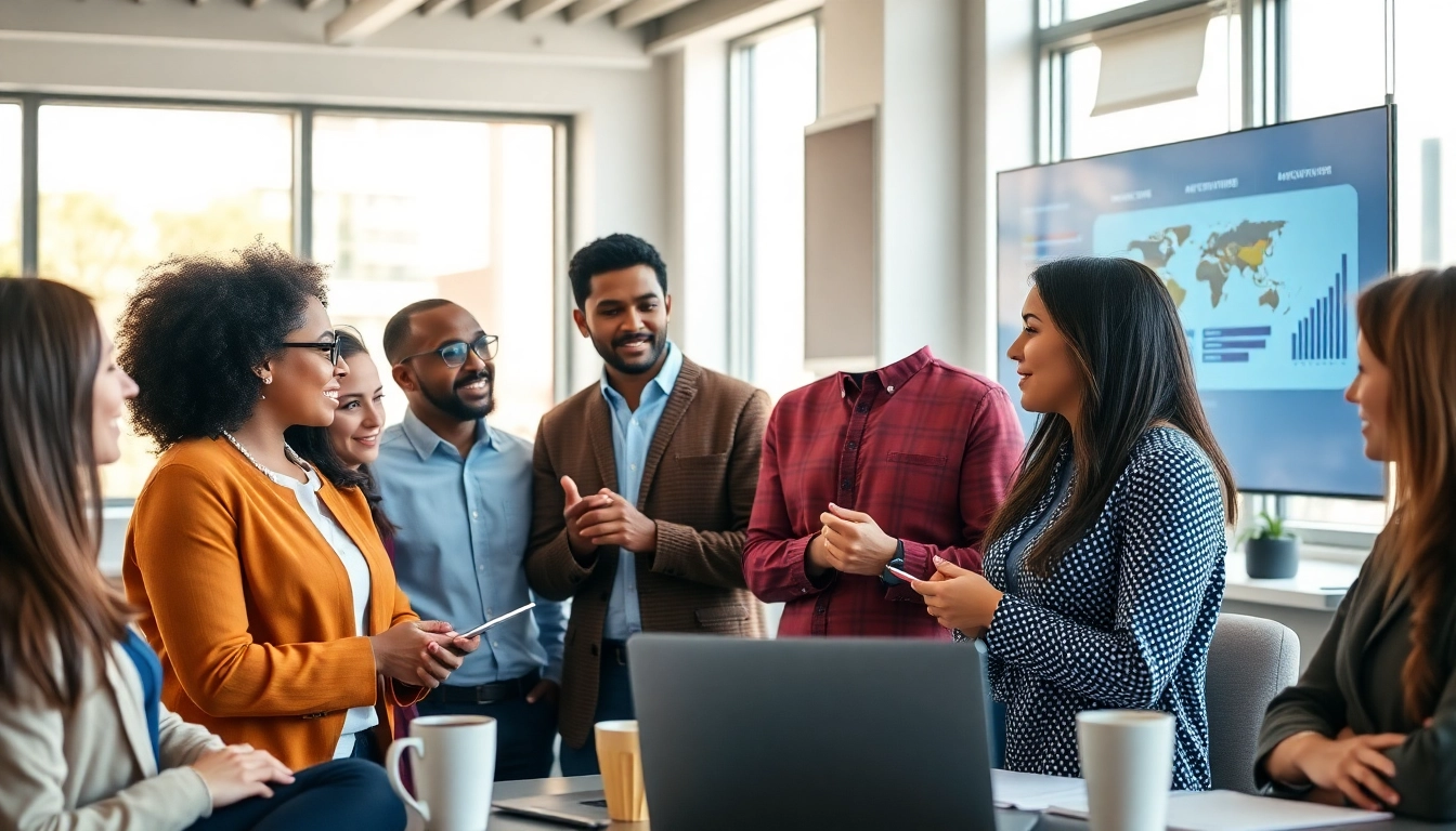 Werbung Trends im Austausch von Marketingstrategien in einem modernen Büro.