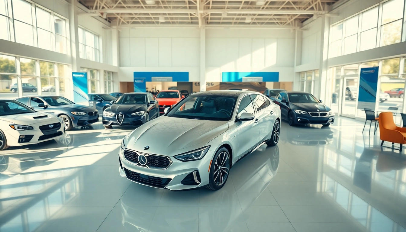 Auto kaufen: Moderne Autos in einladendem Autohaus attraktiv präsentiert