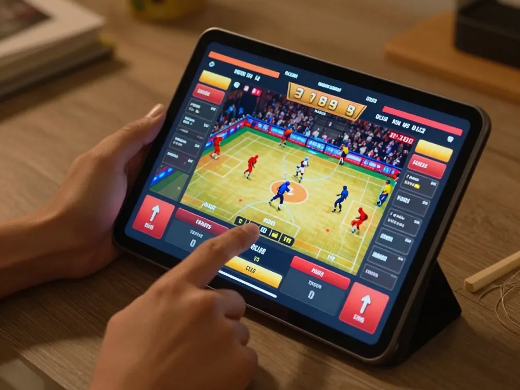Watch đá gà trực tiếp hôm nay on a sleek tablet, showcasing live-action betting and excitement