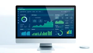 Dashboard zur Analyse des Web-Rangs mit Statistiken und Diagrammen.