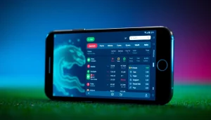 Entdecken Sie die besten Wett Apps auf einem Smartphone, das ein modernes Wettinterface mit vielfältigen Sportwetten präsentiert.