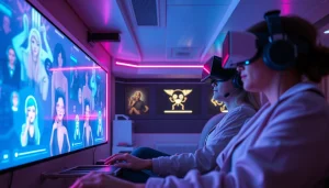 Engaging in intimate porn AI chat with personalized avatars in a cozy digital lounge.