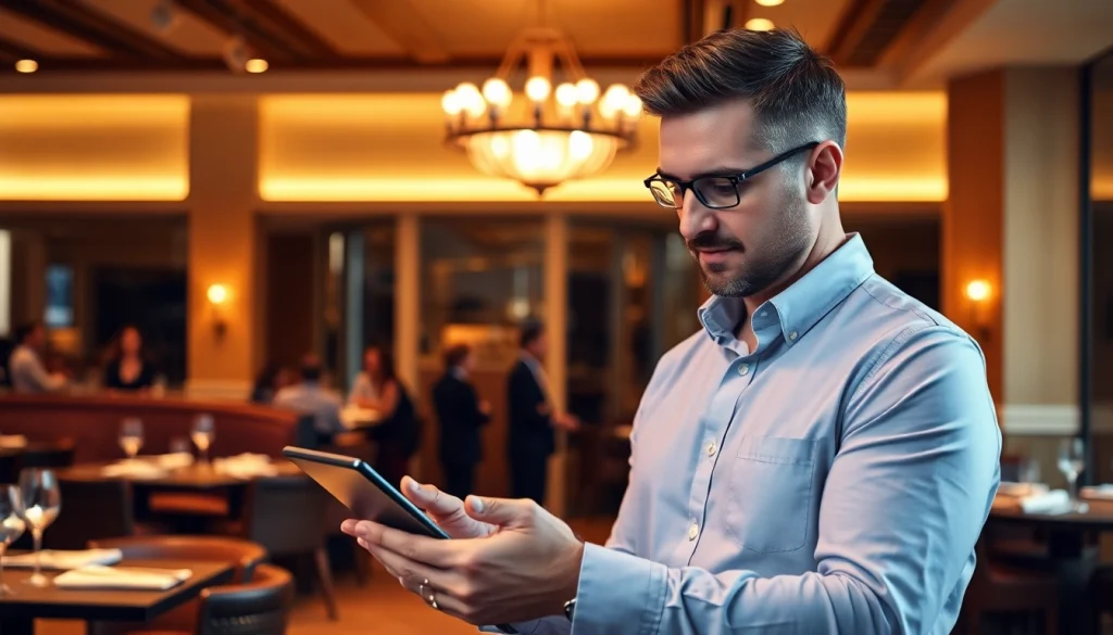 Headhunter Gastronomie bei der Kandidatenauswahl in einem eleganten Restaurant.