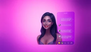 Engaging interface of porn ai chat with inviting AI character and playful emoji reactions.
