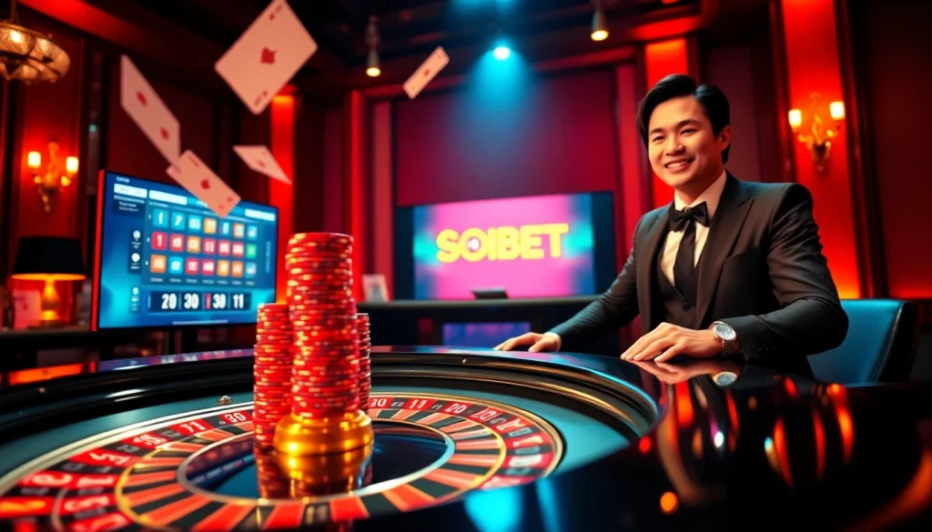 Engage in thrilling gaming experiences with ทางเข้า soibet ล่าสุด at a luxurious online casino setting.