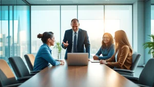 Headhunter Schweiz in einer modernen Büroumgebung während eines Interviews.