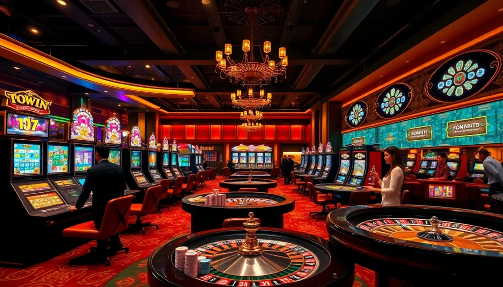 Experience the excitement of online gambling with 23win's vibrant casino atmosphere featuring thrilling game selections.
