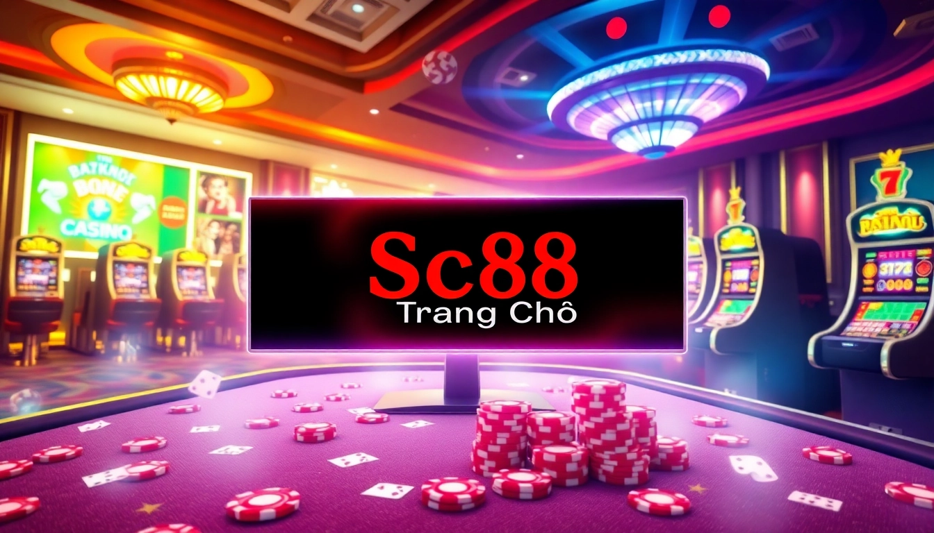 Experience the excitement of Sc88 Trang Chủ with vibrant online casino action featuring tables, games, and dynamic visuals.