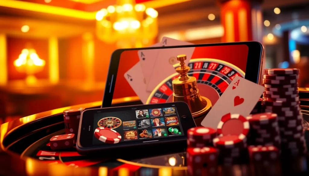 Experience LUCK8's exciting online casino games interface with a modern roulette wheel and casino elements.