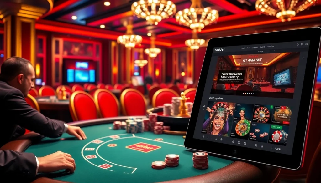 Experience the excitement of online gaming with ทางเข้า soibet ล่าสุด in a luxurious casino setting.
