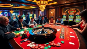 Trải nghiệm cảm giác hồi hộp cùng LUCK8 và LUCKY8 tại bàn casino sôi động đầy phấn khích và sang trọng.
