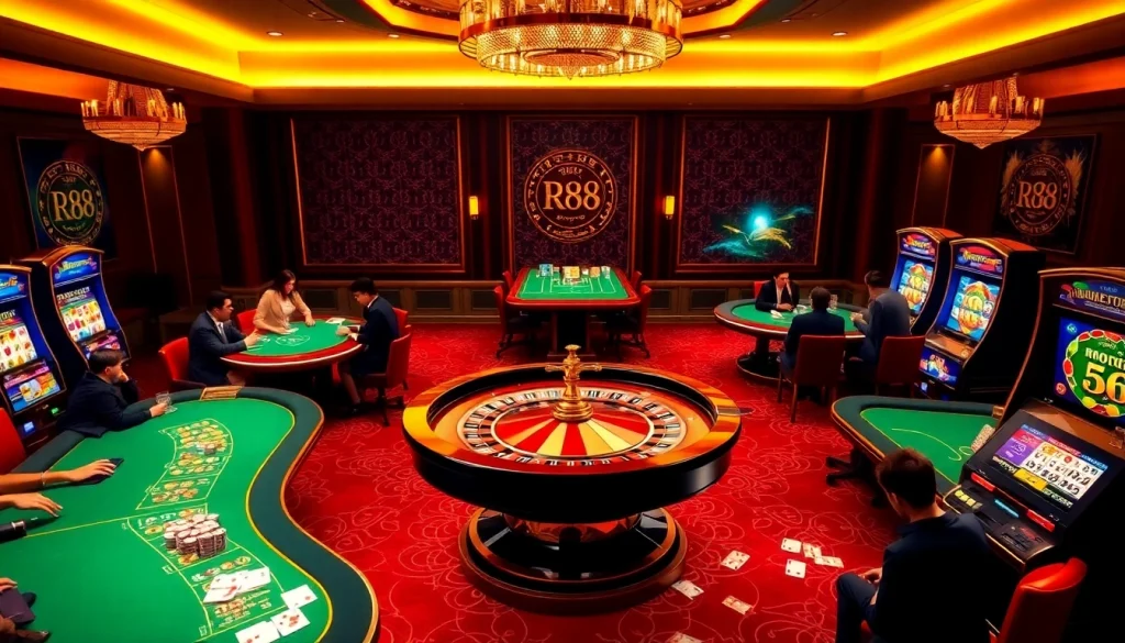 Experience high-stakes excitement at RR88 casino with thrilling roulette games and engaging players.