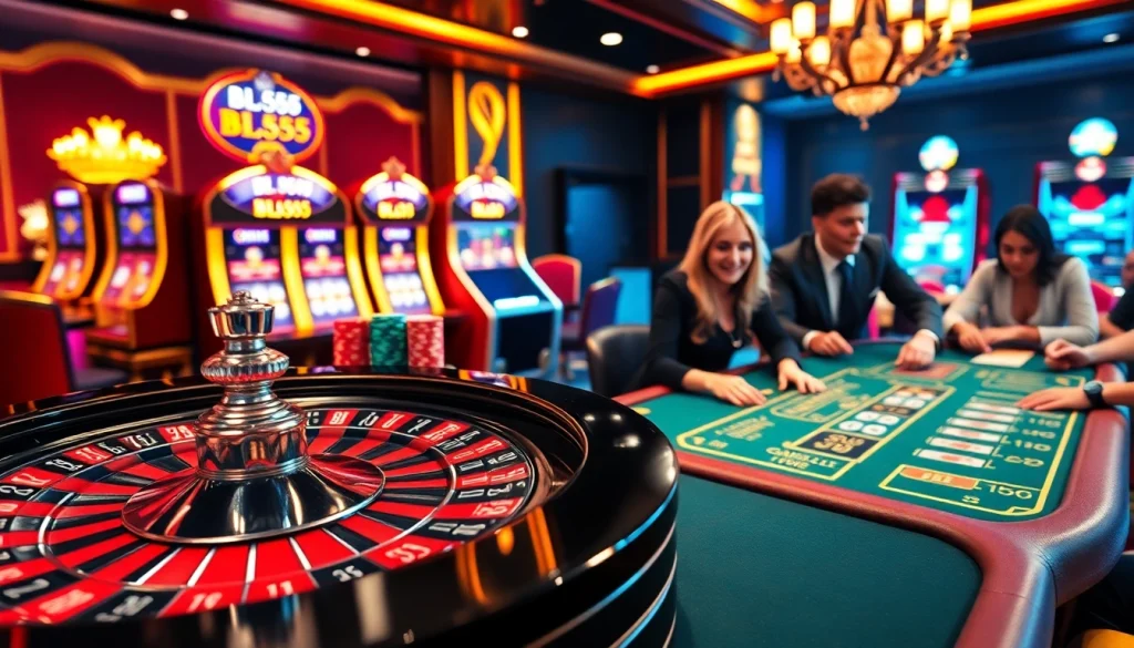 Experience thrilling gameplay at BL555 with vibrant casino tables and exciting action.