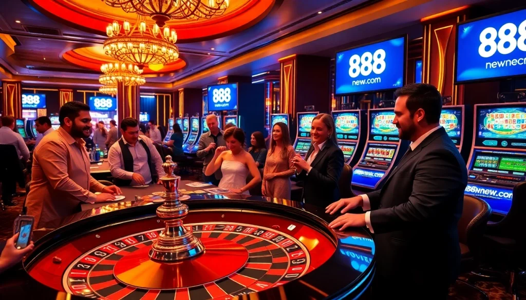 Players enjoying live casino games at 888new com, experiencing high stakes excitement.